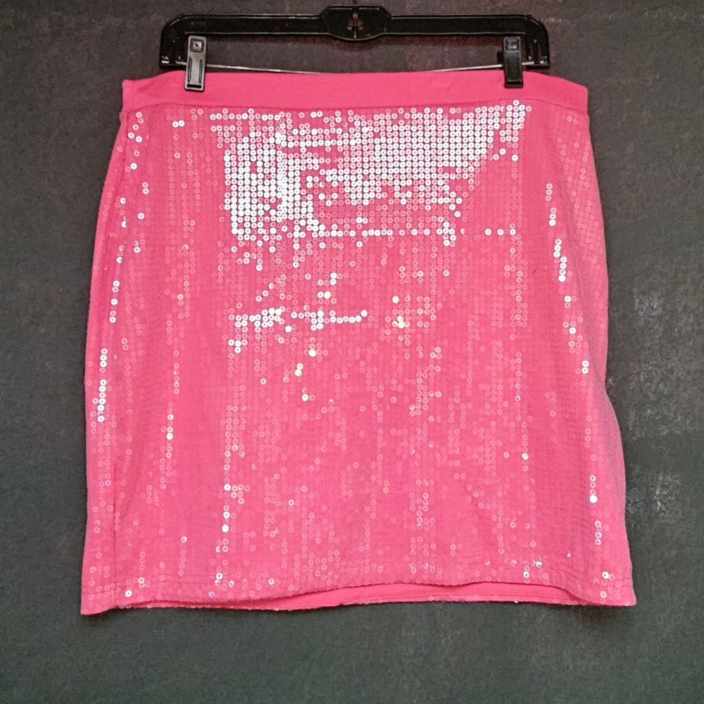 H&M Vibrant Pink Sequin Pencil Skirt